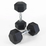 hex rubber dumbbell