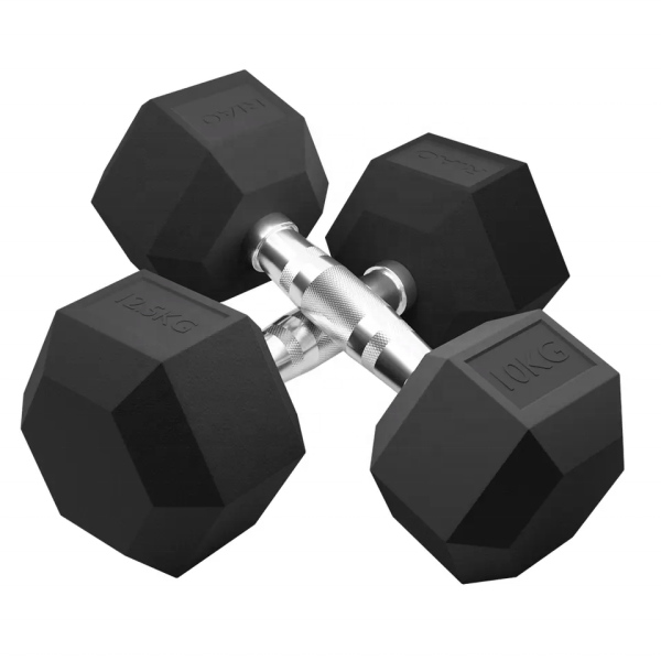 hex rubber dumbbell