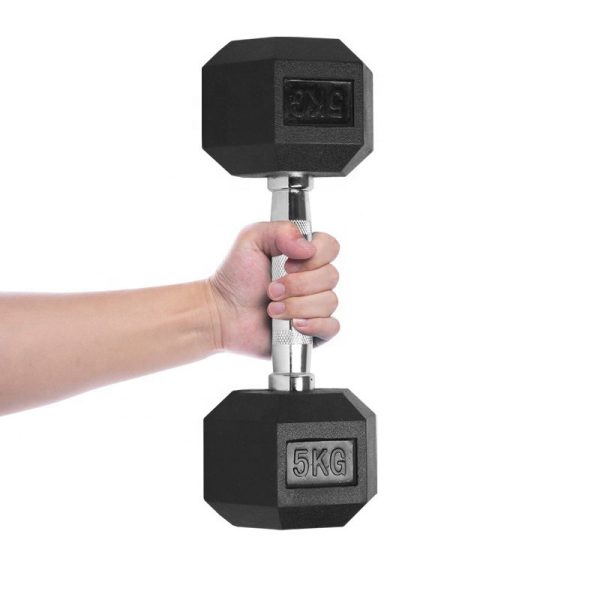hex rubber dumbbell