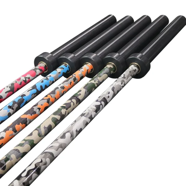 Professional Gym Fitness Equipment Strength Camouflage Pattern Training 20 KG Colorful Cerakote Weightlifting Barbell Bar