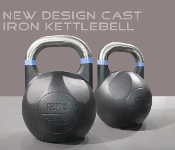 Painted Powder Coating Cast Iron Kettlebell Fitness with Logo Included