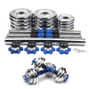 Chrome Steel 20kg 44LB Fitness Equipment Gym Weights Set Adjustable Dumbbell for Body Building