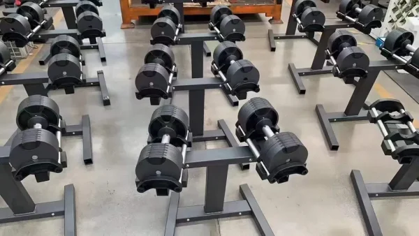 2023 Hot Sale Home Weightlifting 2kg Increments 20kg 32kg 36kg 40kg 80LB Adjustable Dumbbell Weights with Rack