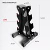 Hot Selling Rubber Hex Dumbbell Weight 6 Pairs Dumbbell Rack Power Training Dumbbell Holder
