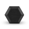 Professional Black Hex Rubber Dumbbells - Coated Gym Weights in Pounds/KG with Custom Logo for Home &Commercial Fitness Training