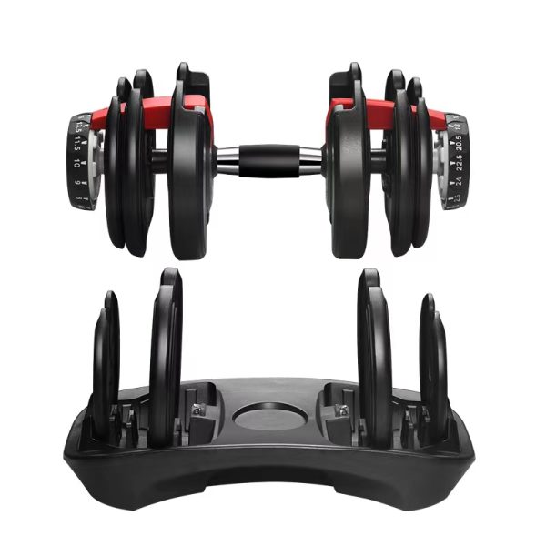Quick Lock Smart Adjustable Dumbbell Set 24kg /52.5lb 40kg /90lb Free Dumbbell Weight