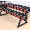Commercial Hexagonal Dumbbell Rack - Heavy Duty Round Head Dumbbell Storage Stand for Gym & Home Use