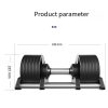 Adjustable Cast Iron Dumbbells Set for Men - Customizable Weight Home Gym Equipment with Quick-Lock System