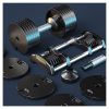 Adjustable Cast Iron Dumbbells Set for Men - Customizable Weight Home Gym Equipment with Quick-Lock System