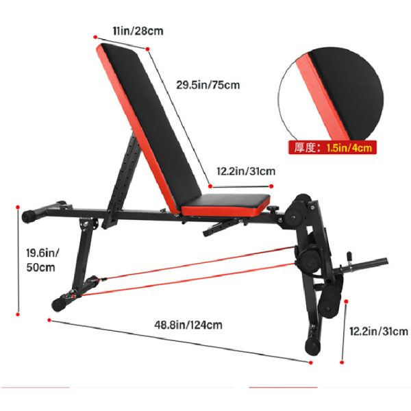 Bench Press Dumbbell Bench Sit Ups Collapsible Adjustable Domestic Multifunction Exercise Chair