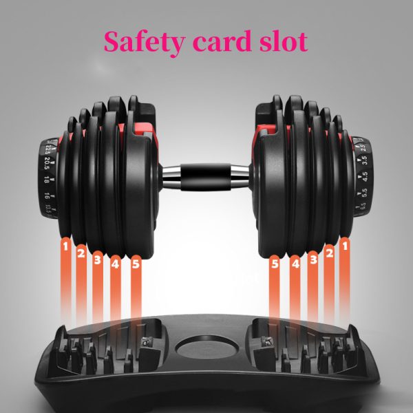 24kg 52.5 LBS 15 Adjustable Gears Dumbbells Fitness Equipment Set Adjustable Dumbbells