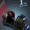 24kg 52.5 LBS 15 Adjustable Gears Dumbbells Fitness Equipment Set Adjustable Dumbbells