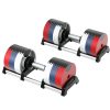 Commercial Wholesale High Quality 40KG 43KG 48KG Adjustable Dumbbells Tape Base Gym Strength Training