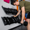 Adjustable Metal Wall-Mounted Dumbbell Stand Stacking Platform Fitness Equipment Accessories for Pallets