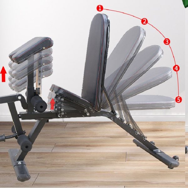 Adjustable Multi-Functional Commercial Fitness Chair Home Sit-Up Bench and Racks for Dumbbell Training