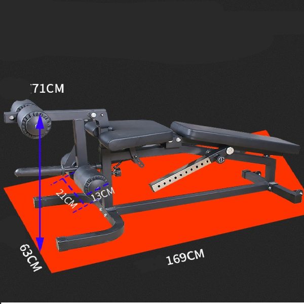 Commercial Adjustable Dumbbell Bench With ABS Board Priest Chair Horizontal Leg Hook for Indoor Training