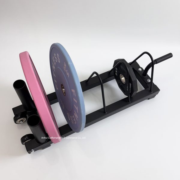 Heavy-Duty Movable Steel Barbell Rack with Plate Storage, Full Rubber Dumbbell Holder for Home Gym & Commercial Training