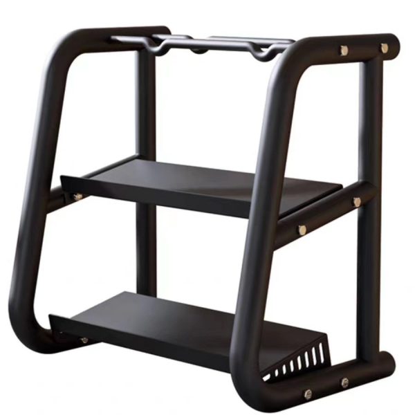 Commercial & Home Use Dumbbell Rack with Kettlebell Holder, Multi-Function Fitness Equipment Storage Rack