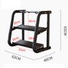 Commercial & Home Use Dumbbell Rack with Kettlebell Holder, Multi-Function Fitness Equipment Storage Rack