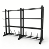 Multi-Function Foldable Steel Gym Storage Rack for Dumbbell Kettlebell & Weight Plate Organizer-Durable Portable & Adjustable