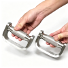 304 Stainless Steel D Shape Punch Dumbbell, Non-Slip Boxing Hand Weights for Men Women Arm Speed Training Fitness Equipment