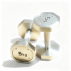 Solid 304 Stainless Steel Hex Dumbbell, Fixed Weight Octagonal Dumbbell for Home Gym Yoga Body Shaping Fat Loss Workout