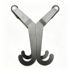 Portable Farmer Walk Handles Pair, Curved Dumbbell Lifting Hooks, Wrist Relief Grip Gear for Glute & Calf Strength Training