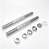 304 Stainless Steel Dumbbell Handle Set, Knurled Anti-slip Adjustable Dumbbell Bar, Fitness Accessory for Home Strength Training