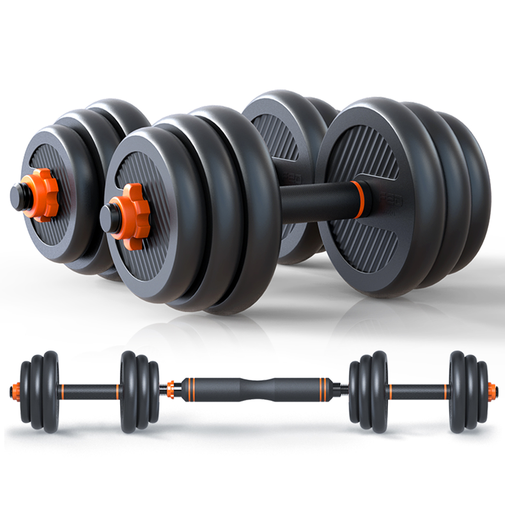 New Adjustable Fitness Equipment Cast Gym Weight Plates Adjustable Barbell Kettle Bell Dumbbell Set Equipment 10KG-50KG