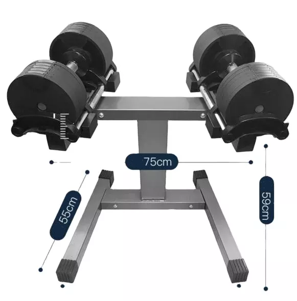 2023 Home Weightlifting 2kg Increments 20kg 32kg 36kg 40kg 80LB Adjustable Dumbbell Weights with Rack