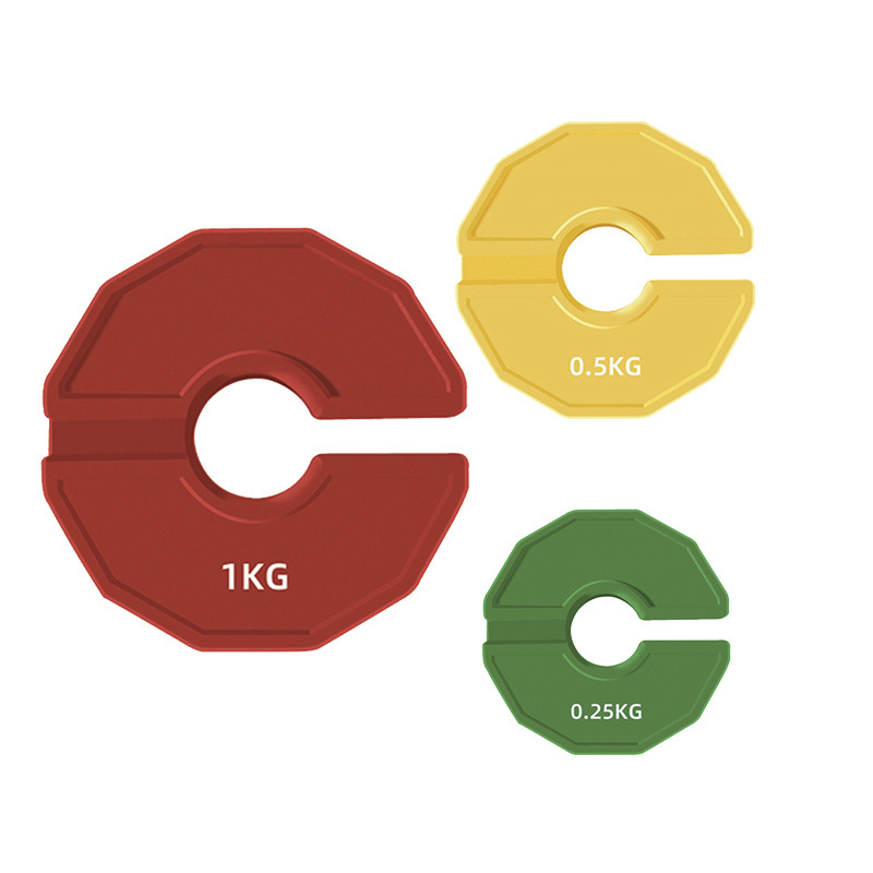 Micro Fractional Weight Plates 0.25/0.5/1kg - Rubber Coated Gym Add-On Plates for Dumbbell & Barbell, Standard Bars