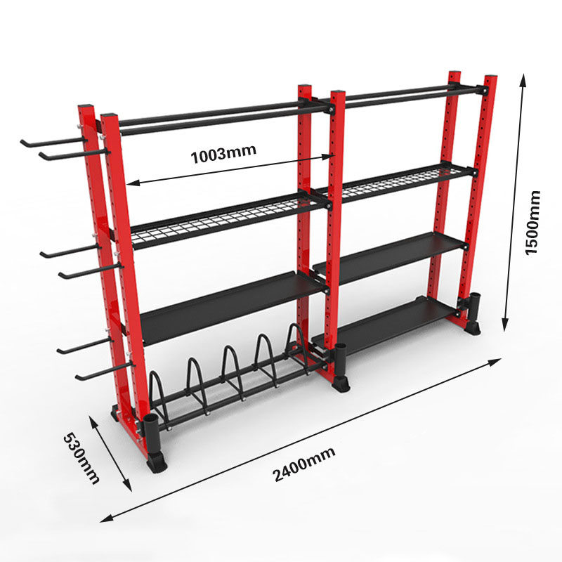 Multi-Function Foldable Steel Gym Storage Rack for Dumbbell Kettlebell & Weight Plate Organizer-Durable Portable & Adjustable