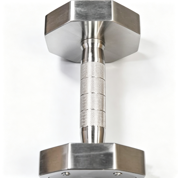 Solid 304 Stainless Steel Hex Dumbbell, Fixed Weight Octagonal Dumbbell for Home Gym Yoga Body Shaping Fat Loss Workout