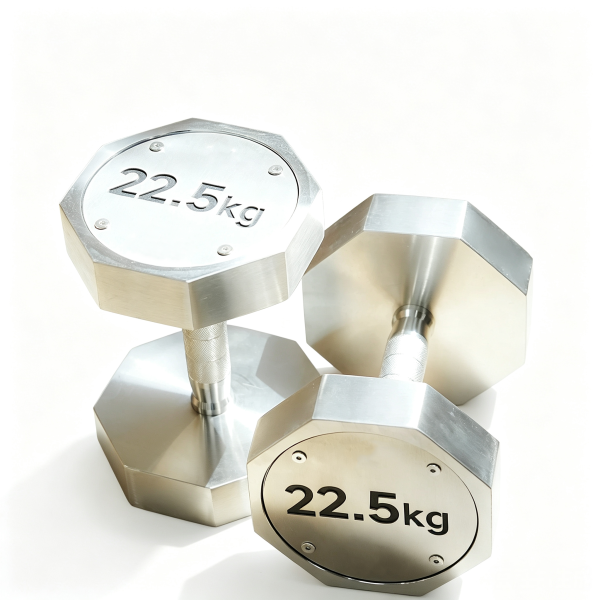 Solid 304 Stainless Steel Hex Dumbbell, Fixed Weight Octagonal Dumbbell for Home Gym Yoga Body Shaping Fat Loss Workout