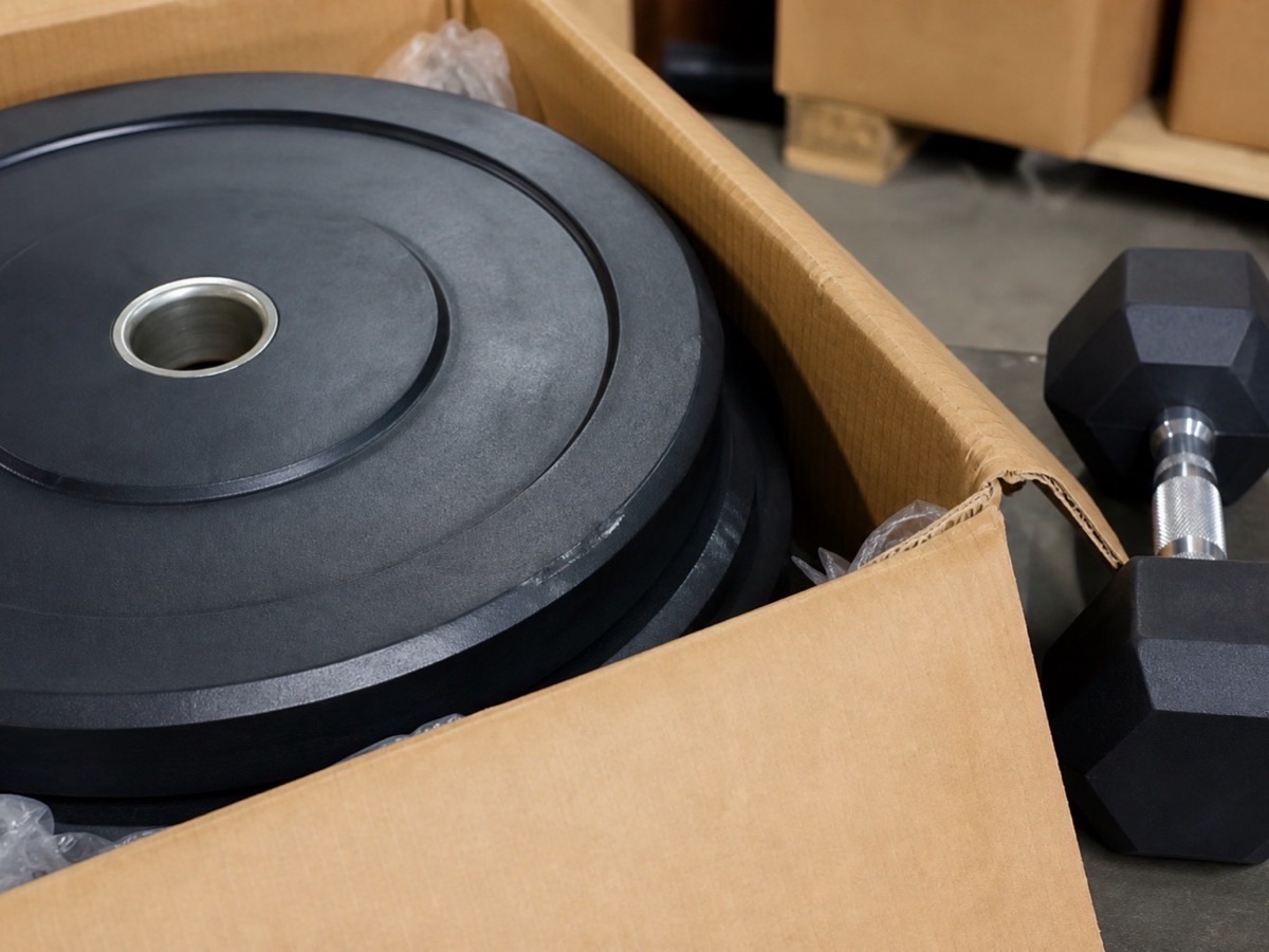 ** Incoming inspection photos of coating chips on plates and dumbbells - **Caption:** Photograph as-found. A scrape path is abrasion; a lifting sheet is adhesion.