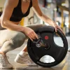 Pre-Cut Stackable Competition Rubber Weight Plates for Garage-Gym Use for
