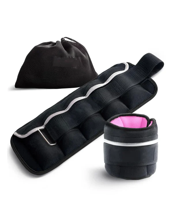 Adjustable Durable Padded Anti-Slip Ankle Weights for Gym Sessions