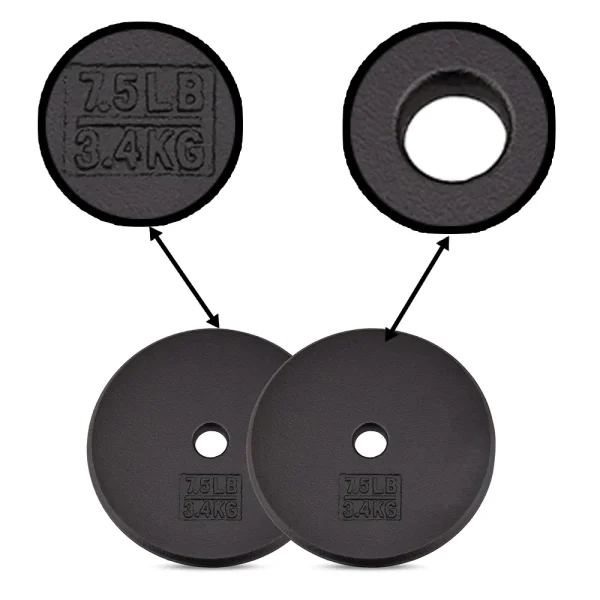 20kg Competition Cast Iron Weight Plates Compact Barbell Bumper Plate Weight