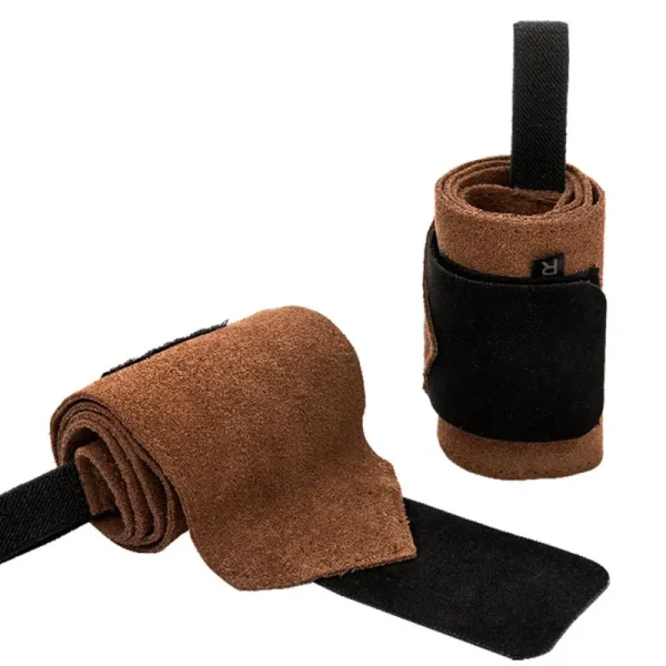 Leather Sports Wristband for Weightlifting and Push-Ups Sweat-Absorbing