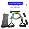 11-Piece TPE Exercise Bands Resistance Band Set Home Fitness Equipment Strength