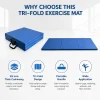 Thick Tri Fold Yoga Mat Multi Functional Dance Practice Mat Folding Soft Mat