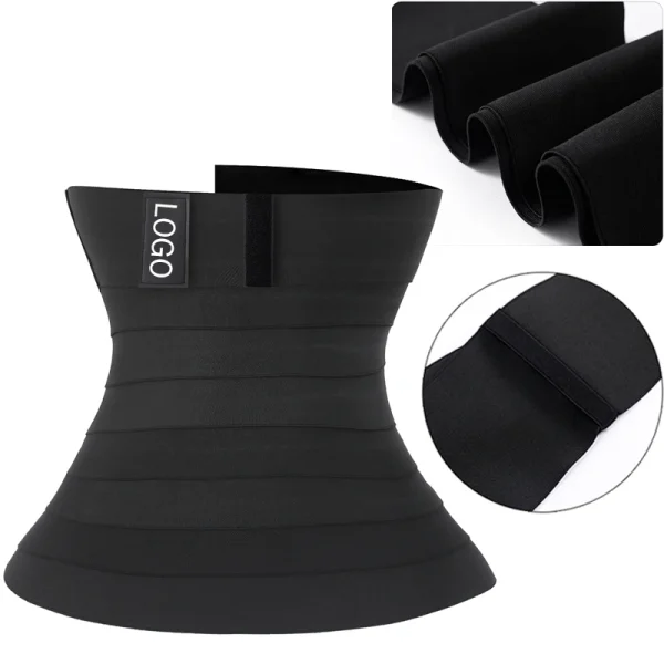Custom Logo Women Postpardum Stomach Belt 13cm Loop Waist Band Seamless Lose