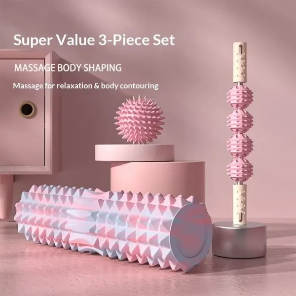 Rolling Massage Gadget Moon-Shaped Yoga Stick Home Solid Foam Roller Equipment