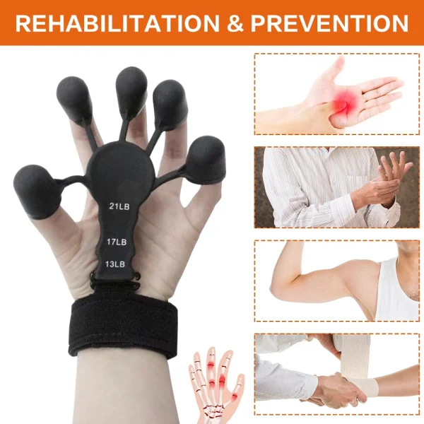 Finger Exerciser Hand Grip Strengthener Grip Strength Training 5 Finger
