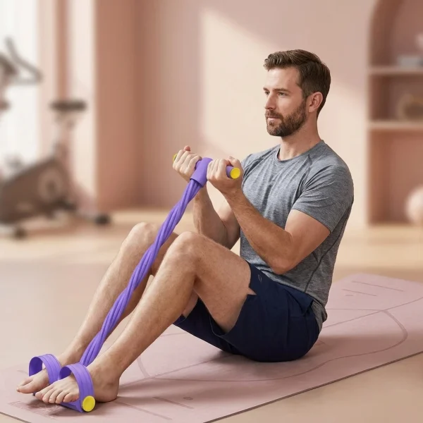 6-Tube Elastic Yoga Pedal Puller Resistance Band Multifunction Tension Rope