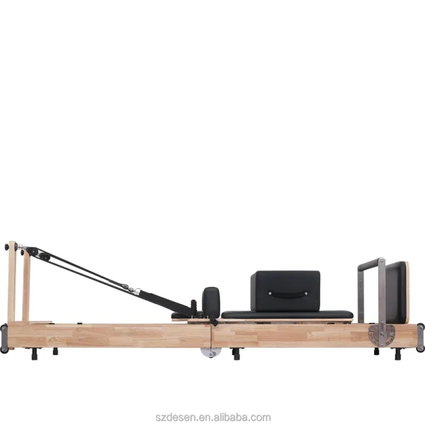 Durable Foldable Pilates Reformer Maple Frame Portable Core Bed Body Commercial