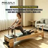 Oak Pilates Reformer Core Bed Adjustable Durable Portable Wooden Training