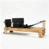 Solid Oak Wood Portable Pilates Reformer Professional Core Training Sliding Bed