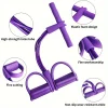 6-Tube Elastic Yoga Pedal Puller Resistance Band Multifunction Tension Rope