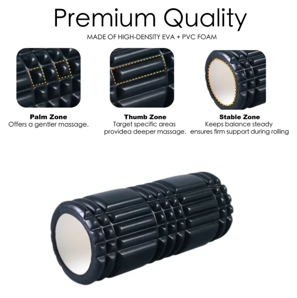 Supplier High Density EVA PVC 33cm Yoga Foam Roller for Muscle Massage and